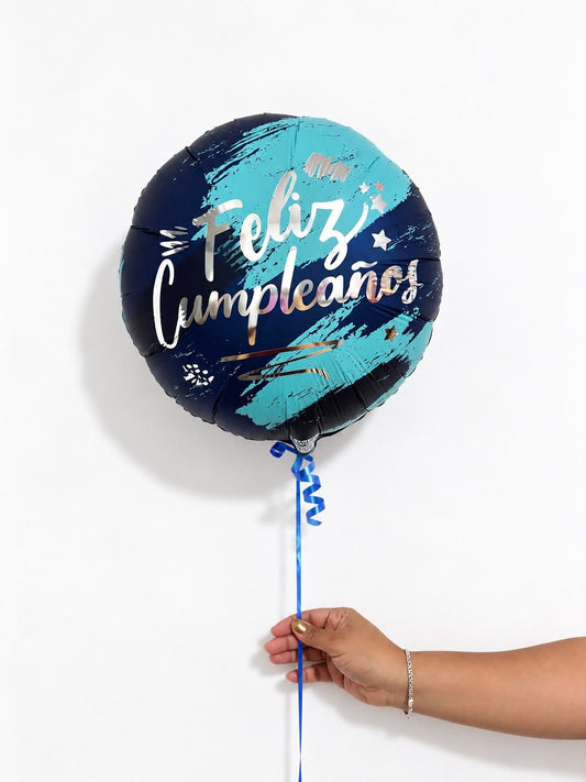 Globo Feliz Cumpleaños Azul