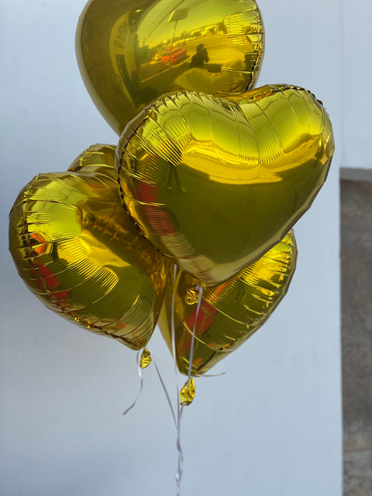 Globos de Corazón Amarillos