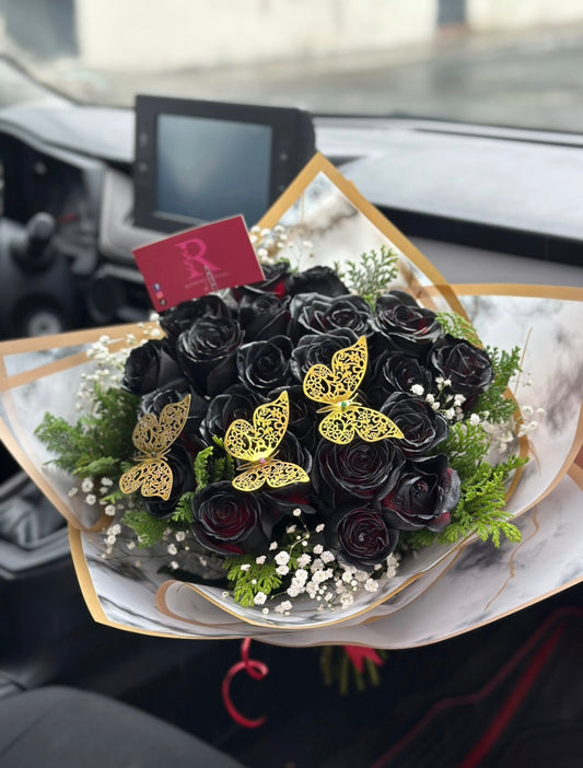 Bouquet rosas negras
