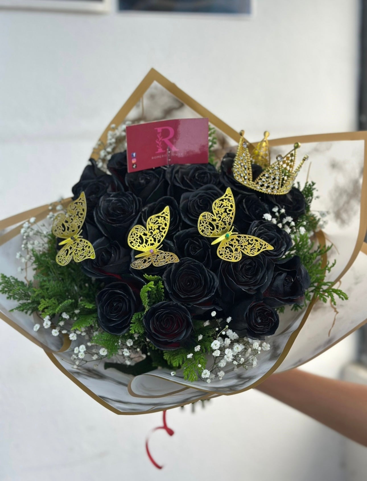 Bouquet rosas negras