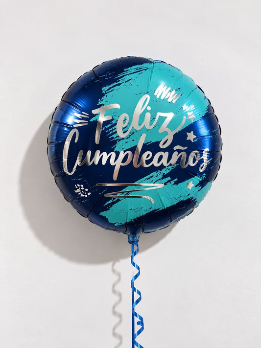 Globo Feliz Cumpleaños Azul