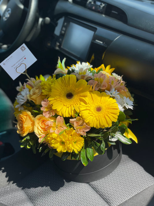 Natalia, Caja con Gerberas