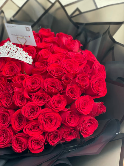 Alejandra , ramo de rosas rojas