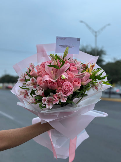 Bouquet Rosas y Lilis